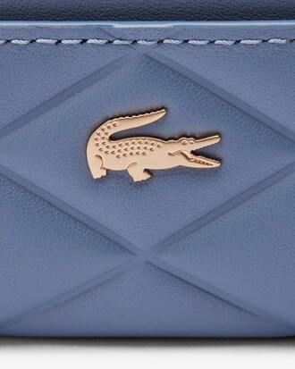 Portacarte in pelle con coccodrillo