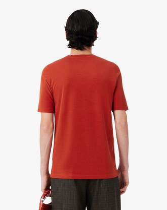 T-shirt in piqu&eacute; in seta Runway