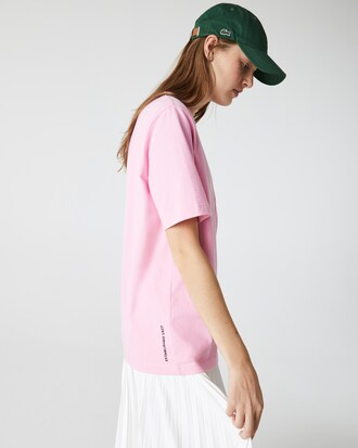 T-shirt unisex in cotone con tasca e scritta loose fit Lacoste LIVE