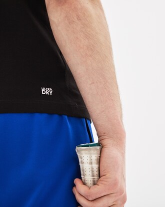 T-shirt da uomo in jersey tecnico con stampa e collo rotondo della collezione Lacoste SPORT Novak Djokovic