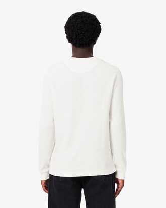T-shirt in maglia a nido d'ape Henley