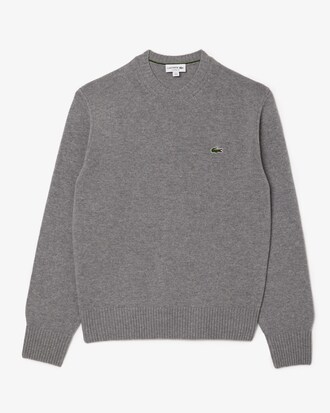 Maglione a girocollo in lana cardata