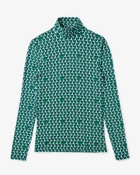 T-shirt da donna stampata con collo alto Fashion Show