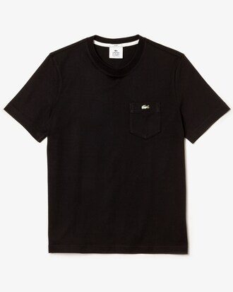 T-shirt unisex in cotone mélange con tasca Lacoste LIVE