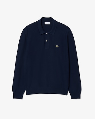 Polo a maniche lunghe regular fit in maglia