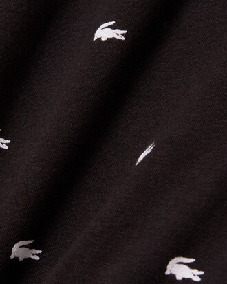 Completo pigiama in cotone stampa coccodrillo