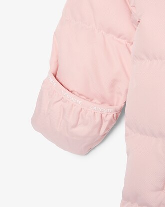 Tutina neonato in taffet&agrave; con cappuccio