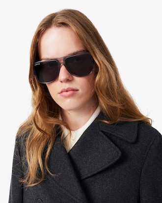 Cappotto lungo in misto lana