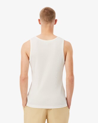 Canotta slim fit in cotone a costine