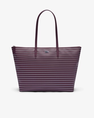 Shopping bag grande a righe L.12.12 Concept