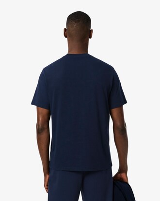 T-shirt homewear in cotone con stampa coccodrillo