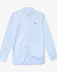 Camicia Skinny fit Lacoste LIVE in cotone Oxford tinta unita