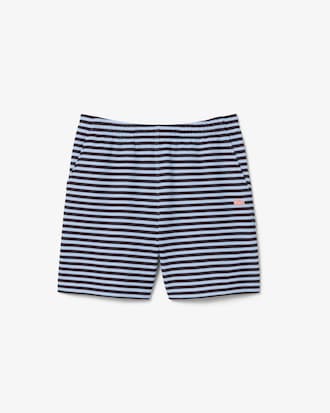 Shorts regular fit in cotone a righe