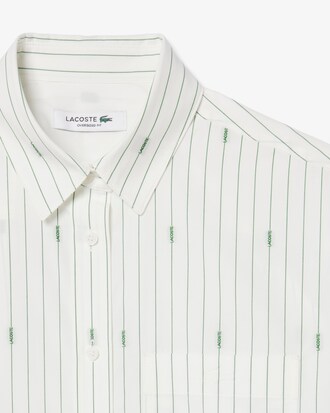 Camicia oversize in jacquard a righe