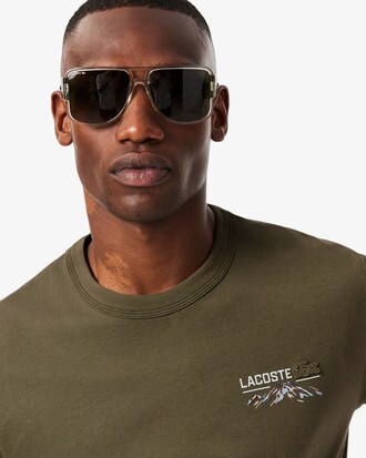 T-shirt con stampa multipla in jersey