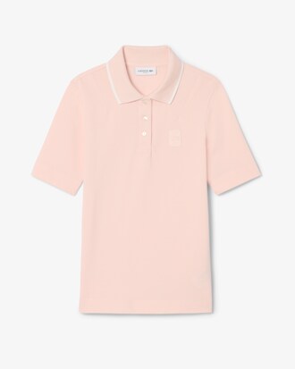 Polo slim fit con stemma bicolore