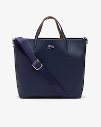 Tote bag con zip Anna in tela piqué spalmata, double face, a doppia modalità di utilizzo da donna