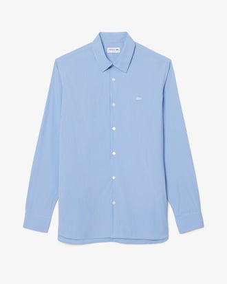 Camicia a righe in popeline elasticizzato slim fit