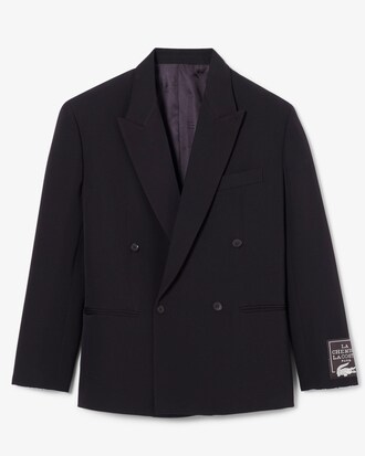 Blazer doppiopetto in twill di lana Runway