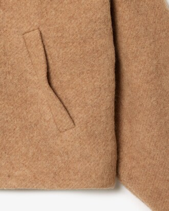 Giacca oversize corta in pura lana