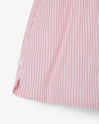 Shorts larghi in popeline leggero a righe