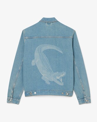 Giacca in denim con coccodrillo