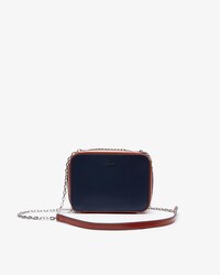 Borsa con tracolla a catena Chantaco in pelle piqué bicolore da donna