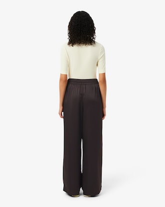 Pantaloni oversize in raso elasticizzato