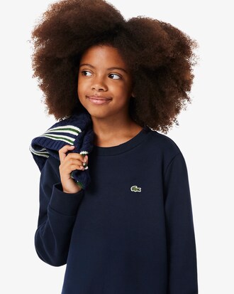 Abito in tessuto felpato a maniche lunghe