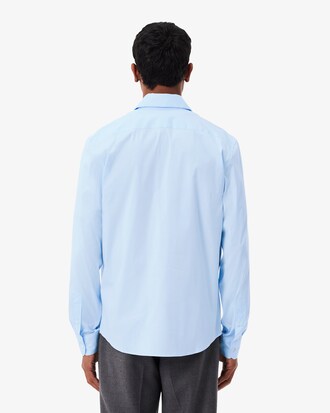 Camicia in popeline elasticizzato slim fit