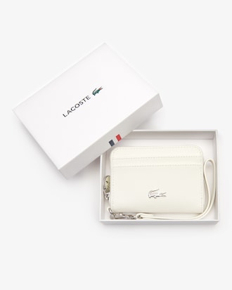 Portafoglio con zip Daily Classic in tela piqué spalmata da donna