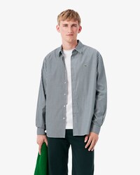 Camicia regular fit a righe in tessuto pinpoint
