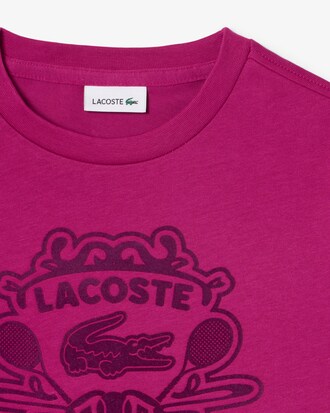 T-shirt in cotone oversize con stemma