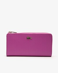 Portafoglio con zip Chantaco in pelle a piqué 8 carte