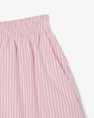 Shorts larghi in popeline leggero a righe