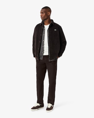 Pantaloni chino regular fit in velluto a coste
