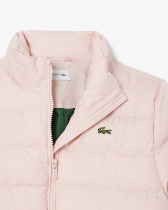 Piumino unisex con cappuccio in taffet&agrave; a rombi