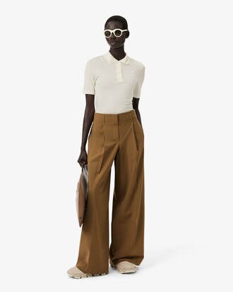 Polo slim fit in Mini-Piqué di seta Runway