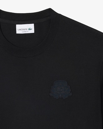 T-shirt in jersey spesso con stemma ricamato