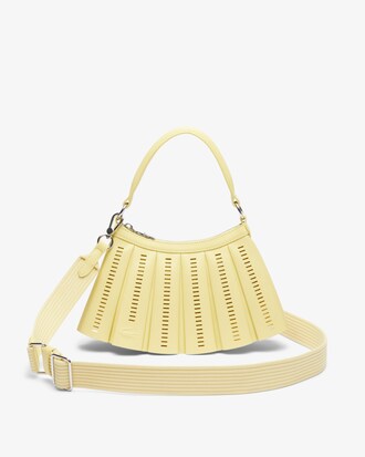 Borsa piccola in pelle traforata Lenglen della sfilata