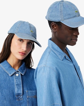 Cappellino in denim di cotone