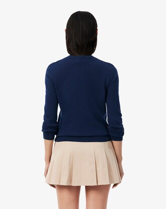 Cardigan 3D in maglia di cotone a coste