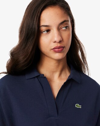 Polo fluida relaxed fit in piqué
