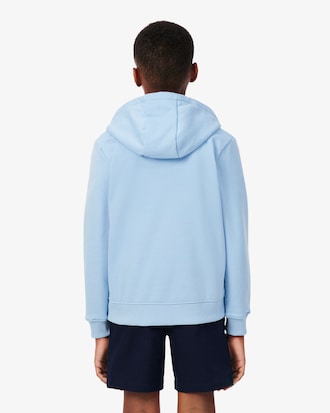 Felpa con zip unisex in tessuto felpato spazzolato
