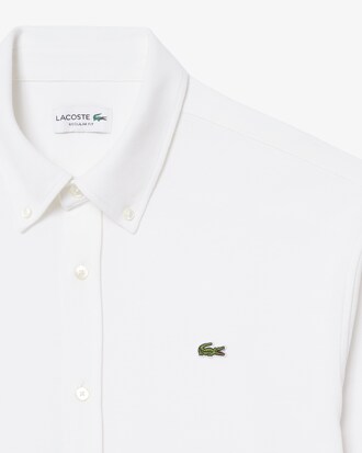 Camicia regular fit in piqu&eacute;