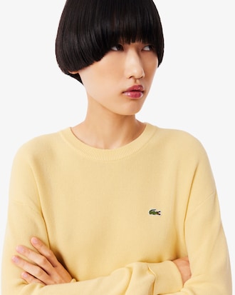 Maglione girocollo in cotone relaxed fit