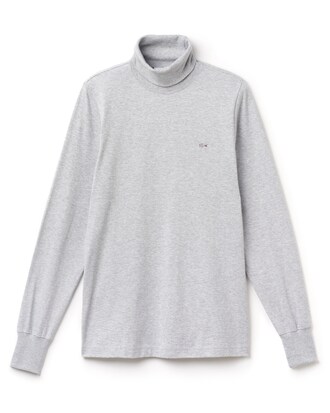 T-shirt da uomo in cotone con collo alto