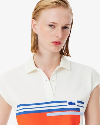 Polo in petit piqu&eacute; regular fit a righe Runway