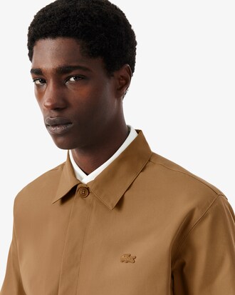 Overshirt in twill di misto cotone