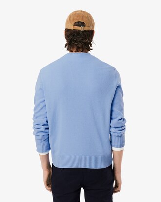 Maglione a girocollo in lana cardata